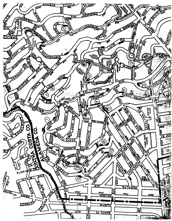 Map of proposed No Parking Zones