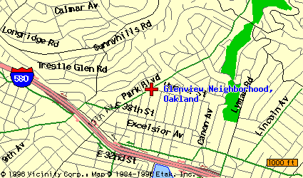 Map Of Glenview, Oakland
