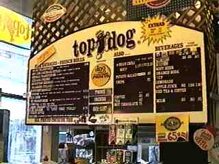 Top Dog Menu